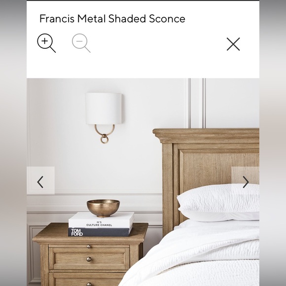 New in Box- Frances Metal Shaded Sconce- Polished Nickel- Sold out online - Picture 2 of 4